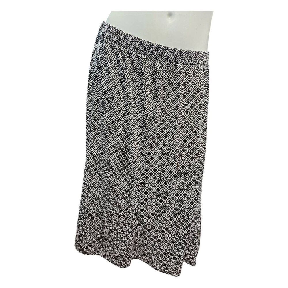 Sunny Leigh Black White Mod Print Circle Skirt Womens Size XL